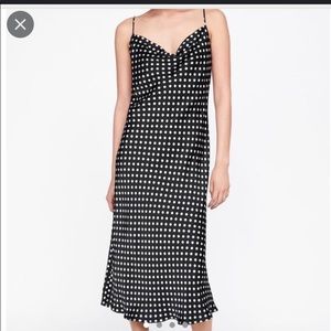 Zara Black and White Satin dress